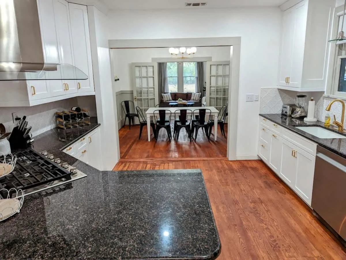 Kitchen or kitchenette in Brand New Private Pool and Hot-Tub Near Main!