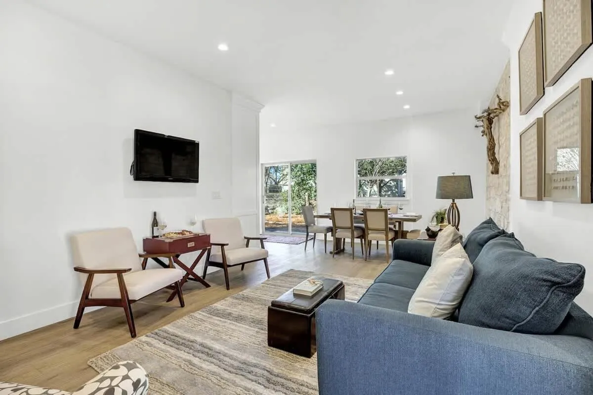 TV and multimedia in New! Luxurious Home with Wine Cellar & Firepit!