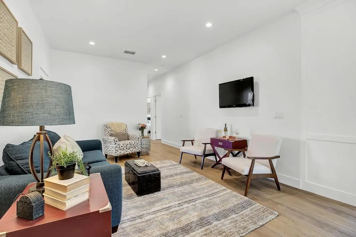 TV and multimedia in New! Luxurious Home with Wine Cellar & Firepit!