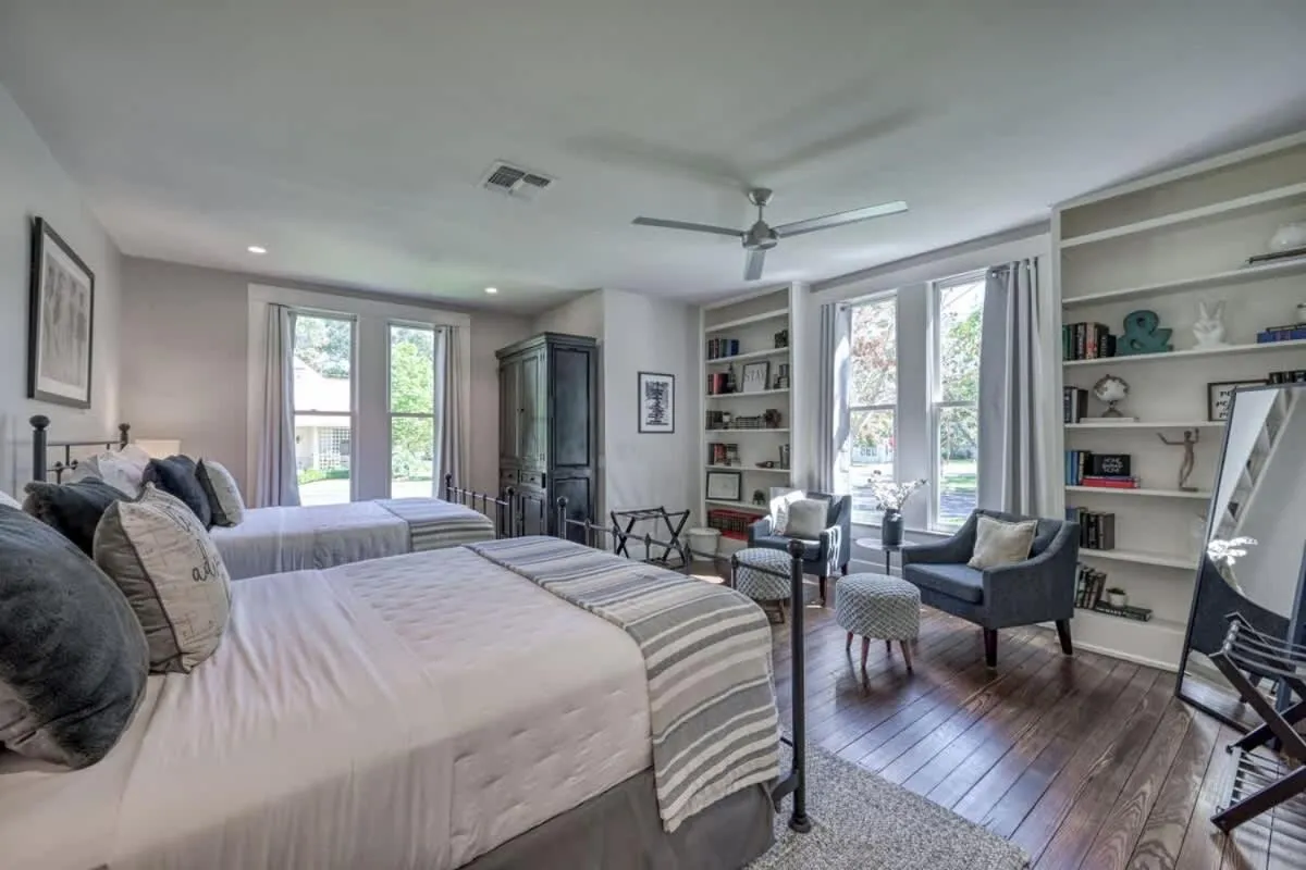 Bed in Modern Luxurious Home with game room