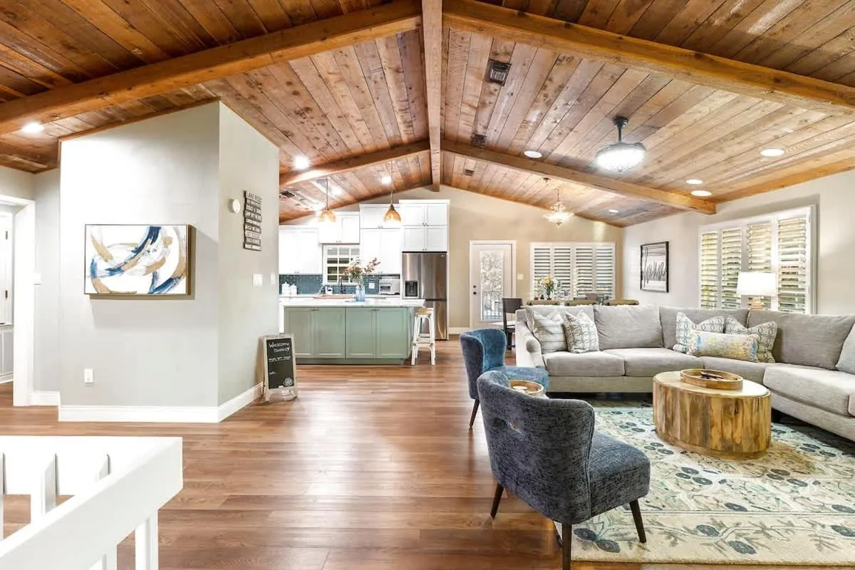 Living room in Luxury on Lake LBJ with Hot Tub Firepit & Boat Slip
