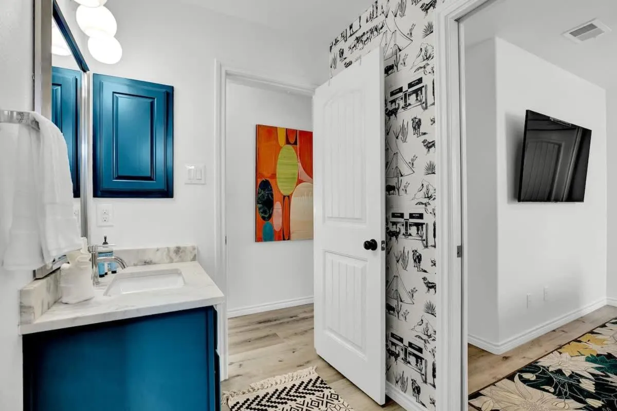 Bathroom in Luxury Modern Home with Hot tub Deck & Firepit!