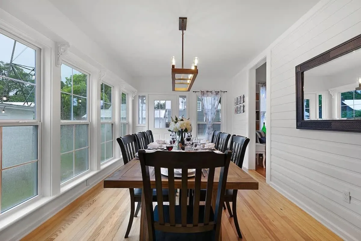 Seating area in Stunning Home with Hot Tub & Grill Just 2 Blks from Main St!