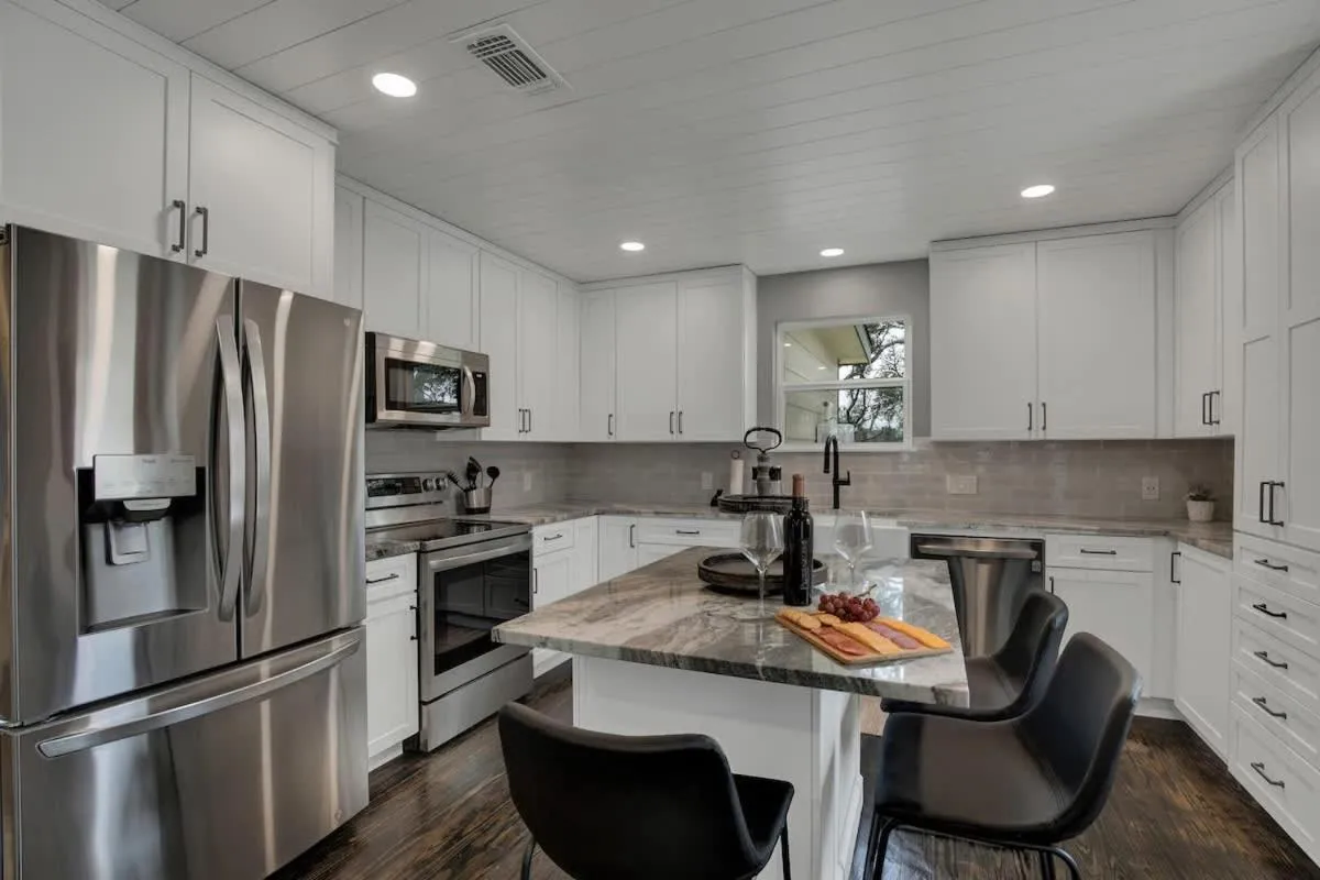 Kitchen or kitchenette in Upscale Home with Pool and FirePit - Close to Mercer St!