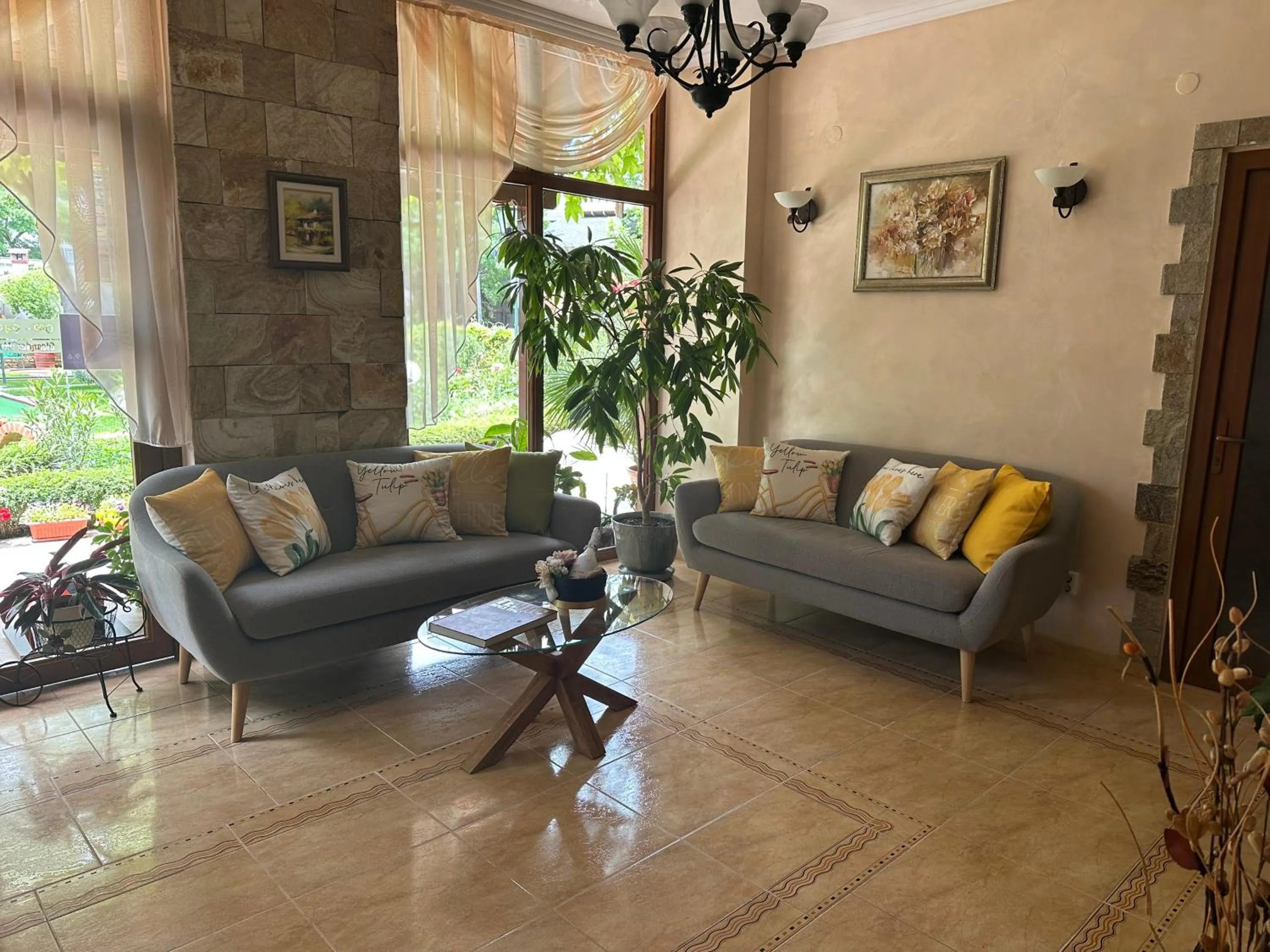 Seating area in Oleander House and Tennis Club