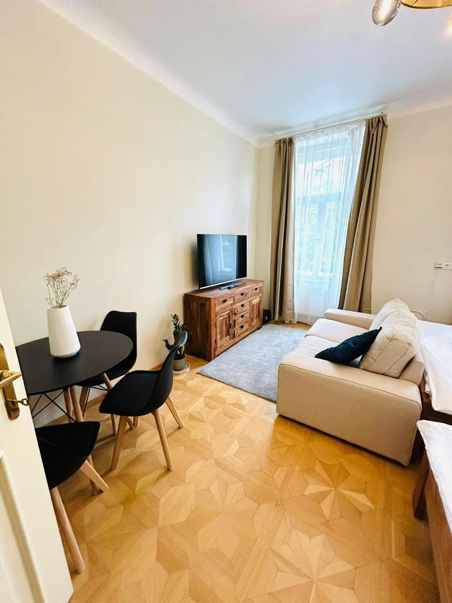 Bed in River View Residence by Charles Bridge