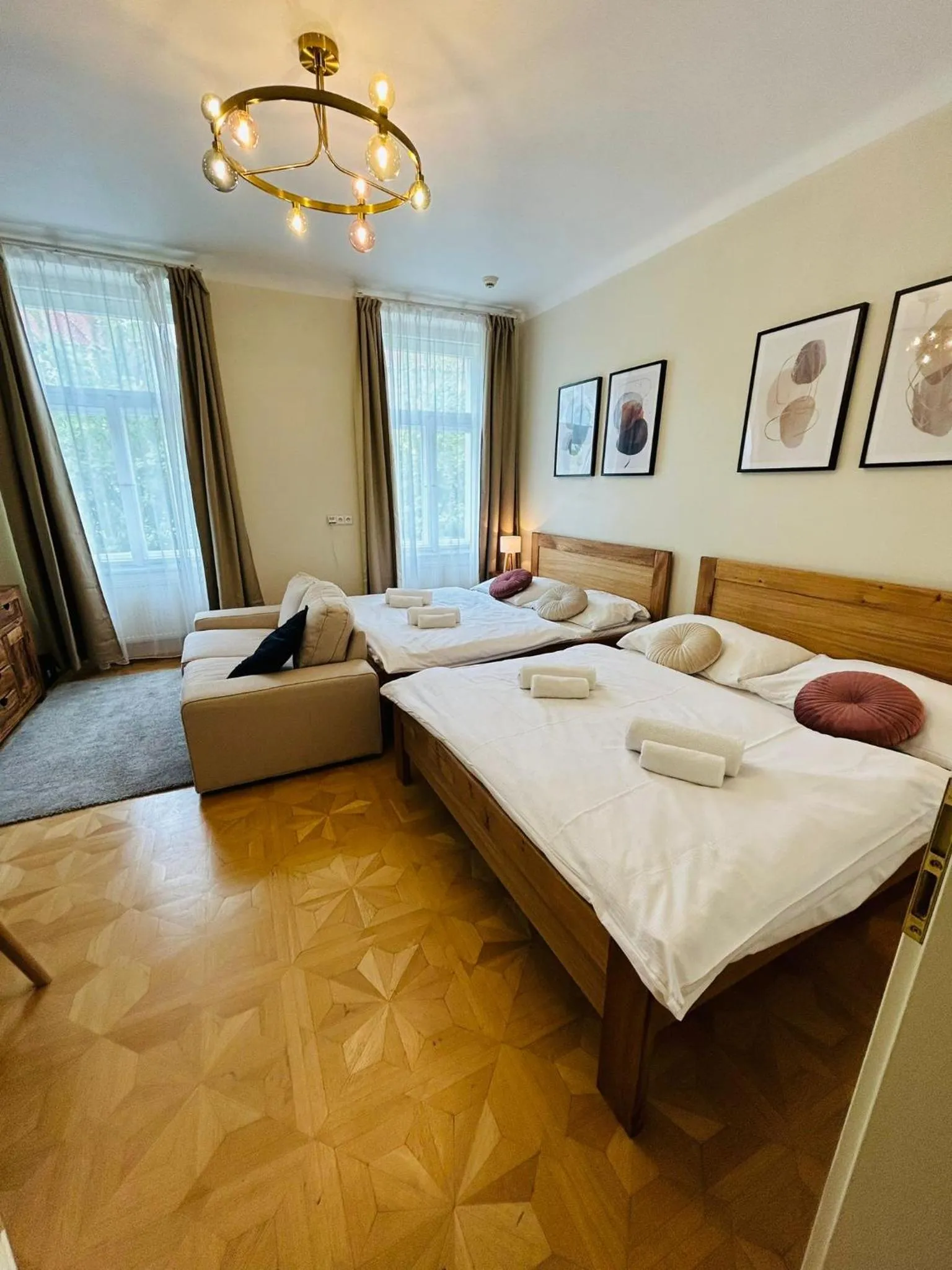 Bed in River View Residence by Charles Bridge