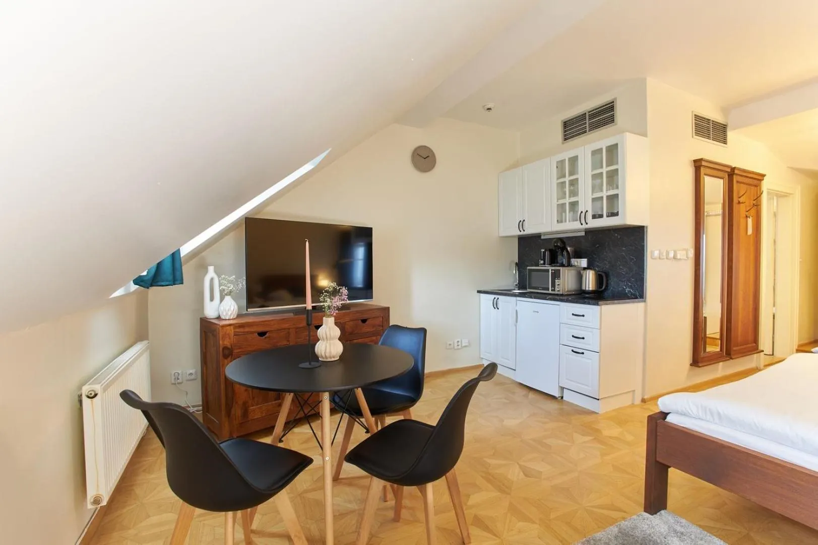 Bed in River View Residence by Charles Bridge