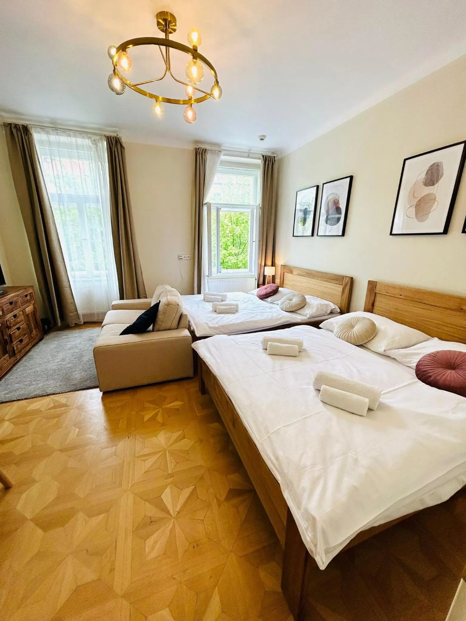 Bed in River View Residence by Charles Bridge