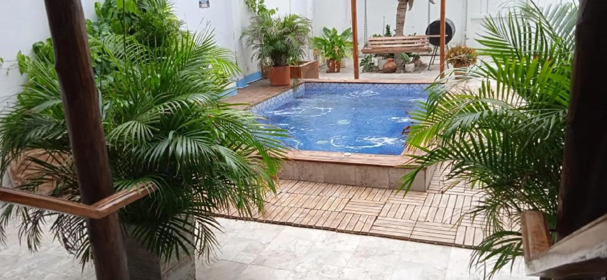 Swimming pool in HOSTAL LA BOQUILLA