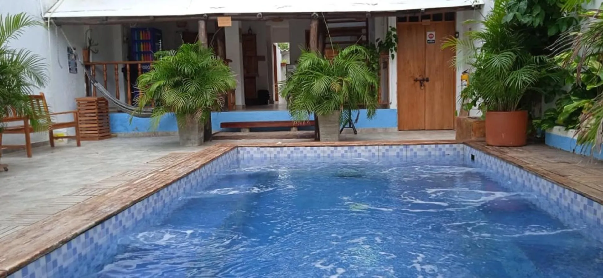Swimming pool in HOSTAL LA BOQUILLA