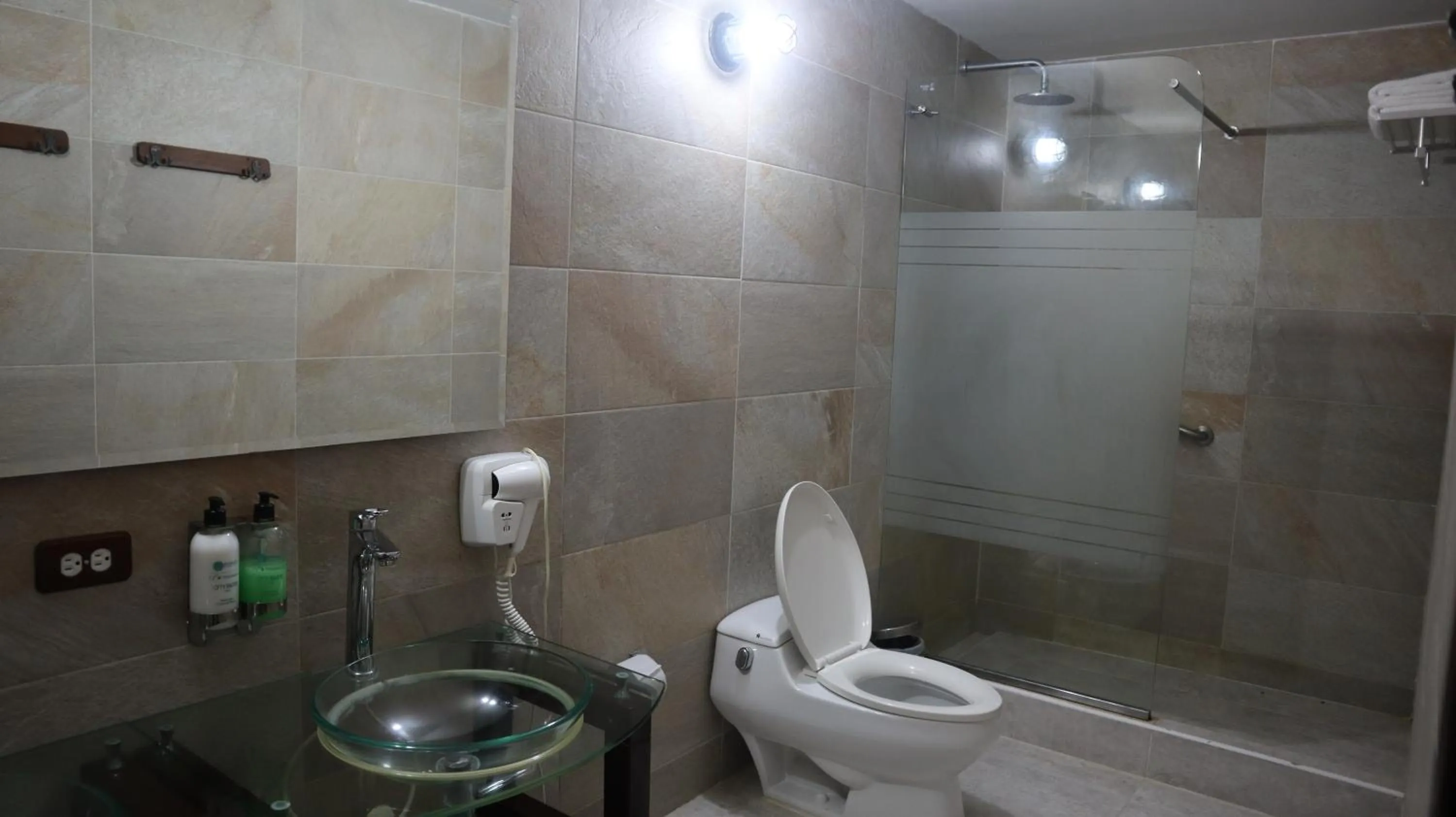 Shower in Hotel Rosario de Mar by Tequendama