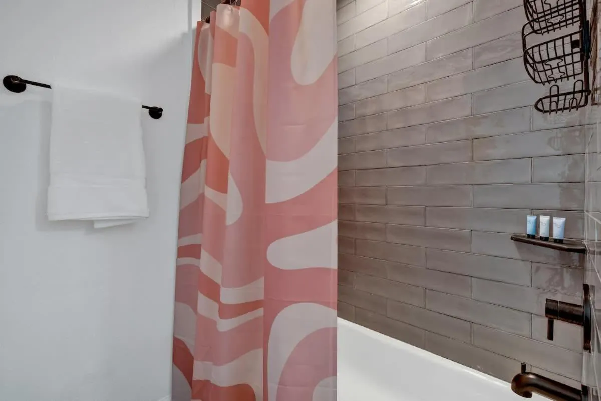 Bathroom in Eclectic Fun Haus with Hot Tub - 3 Min Drive to Main