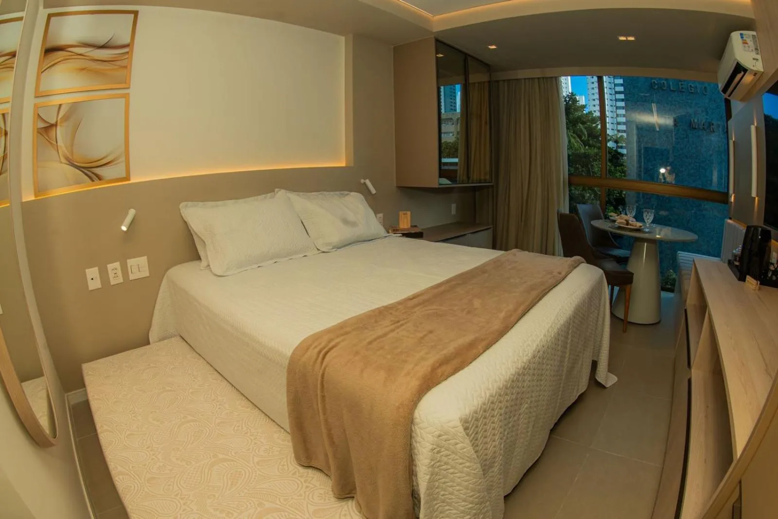 Photo of the whole room, Bed in Rooftop 470 - Novíssimo Flat Boa Viagem