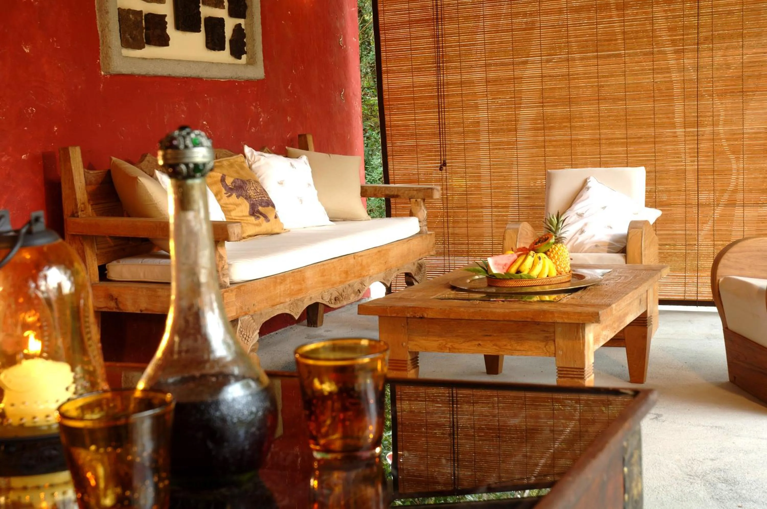 Seating area in Lakaz Chamarel Exclusive Lodge