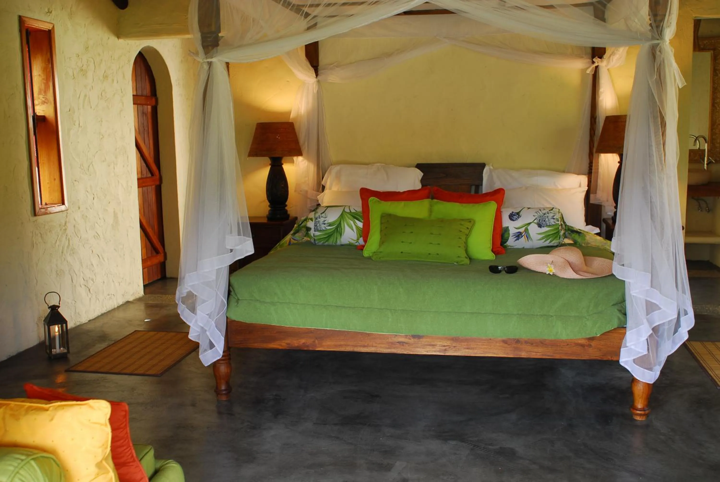 Bed in Lakaz Chamarel Exclusive Lodge