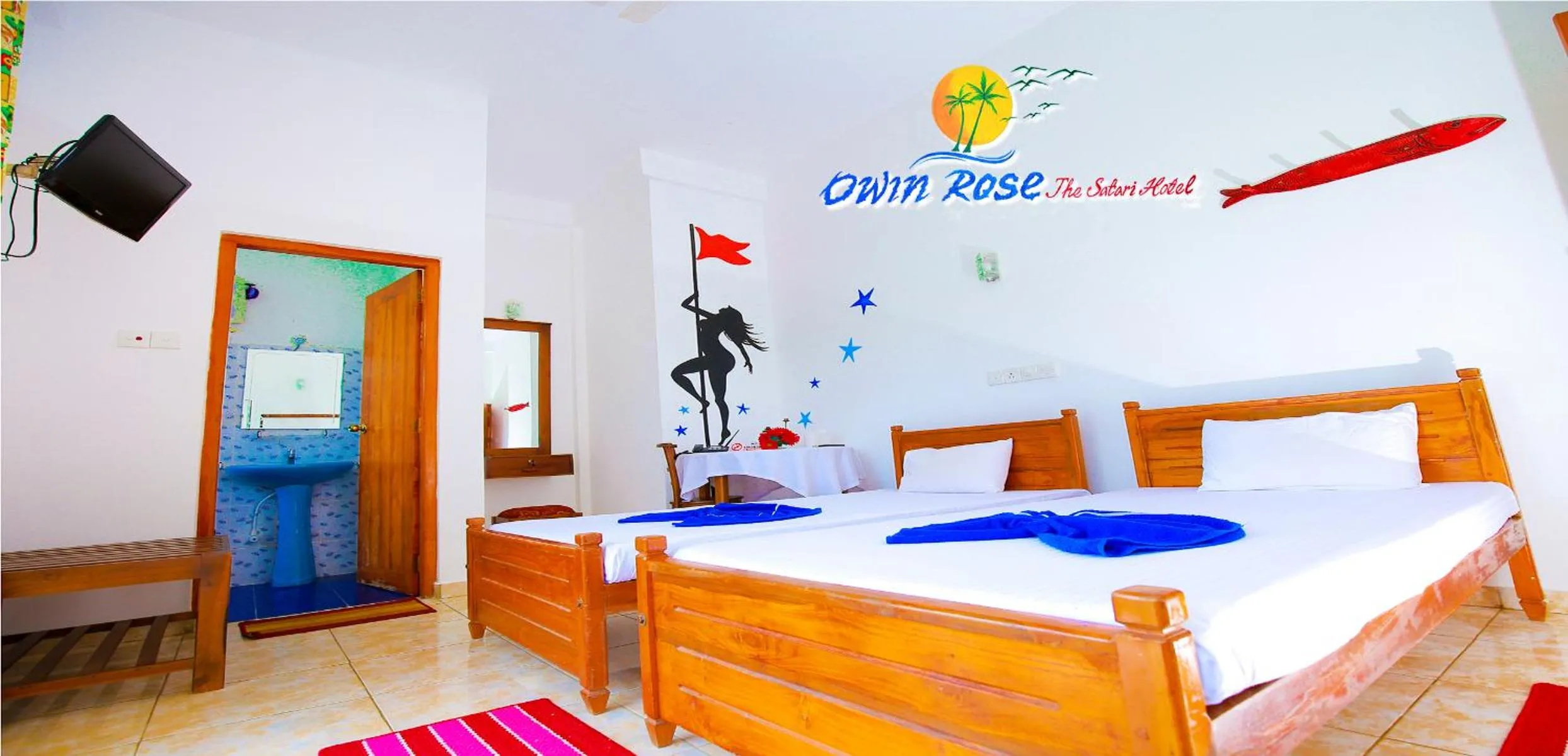 Bed in Owin Rose Yala Safari Hotel
