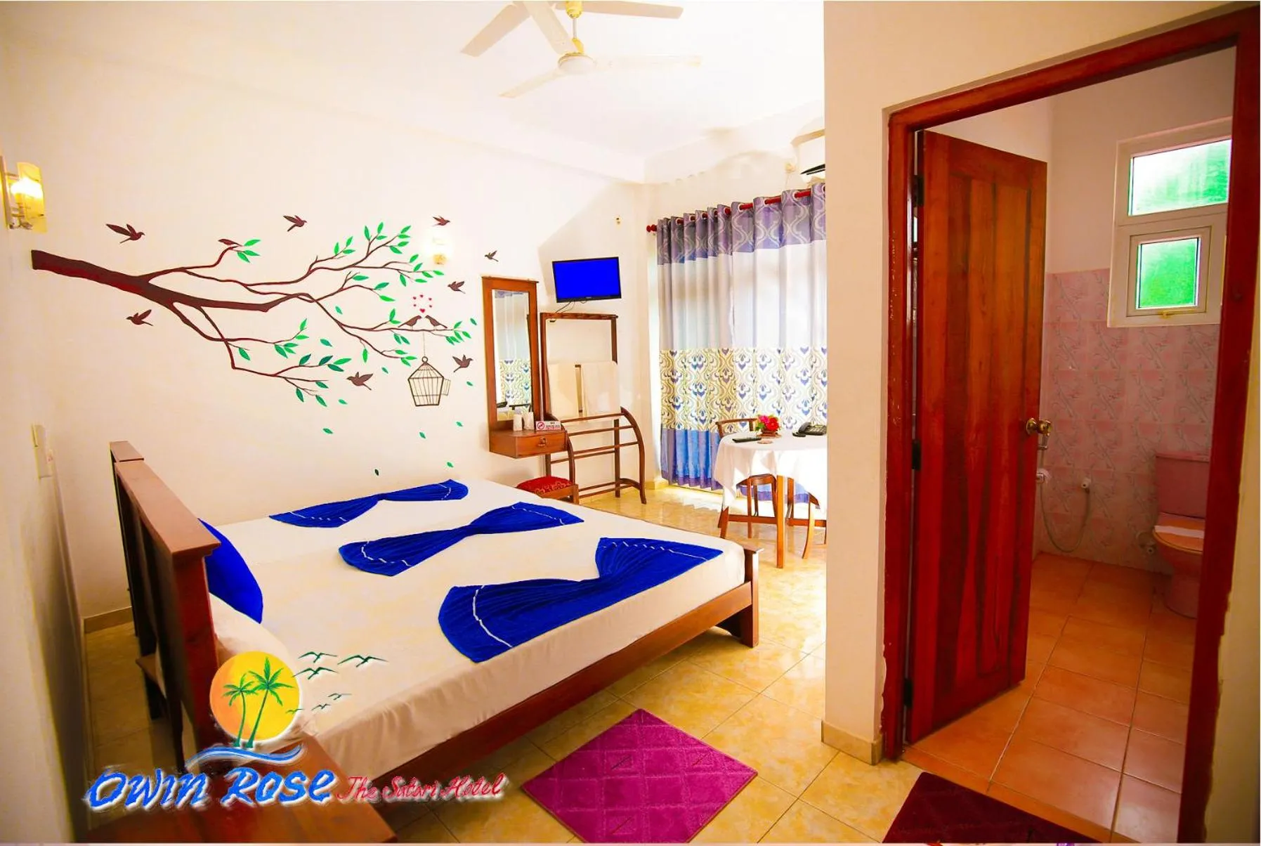 Bed in Owin Rose Yala Safari Hotel