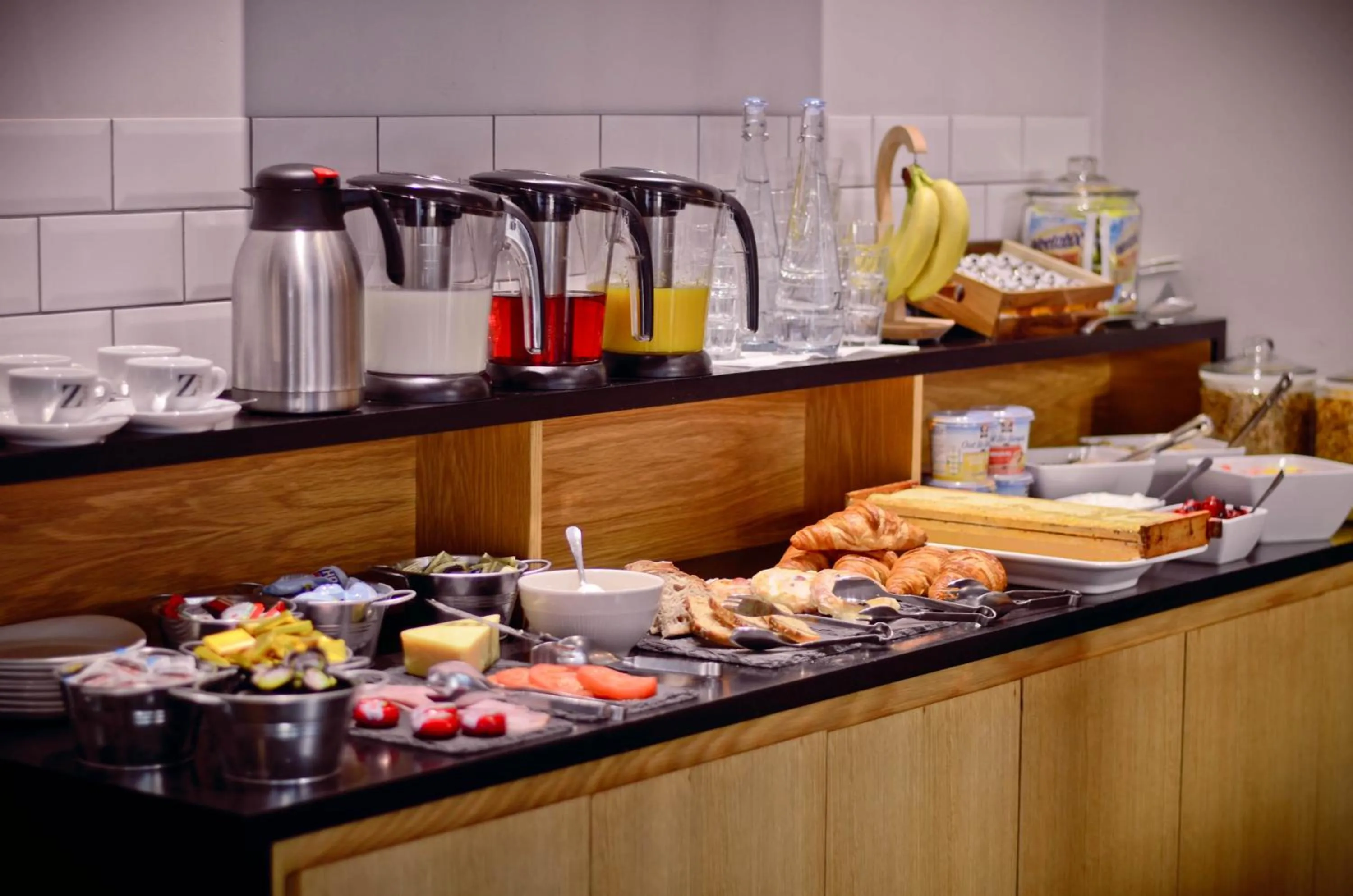 Continental breakfast in The Z Hotel Glasgow