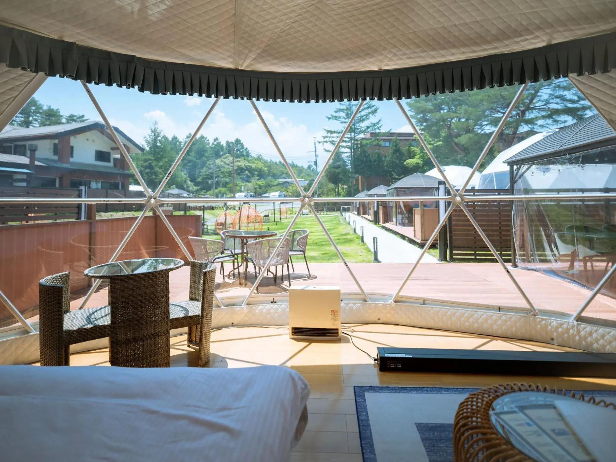 Bed in Gramercy Village 山中湖 Glamping &Sauna Bed in Gramercy Village 山中湖 Glamping &Sauna