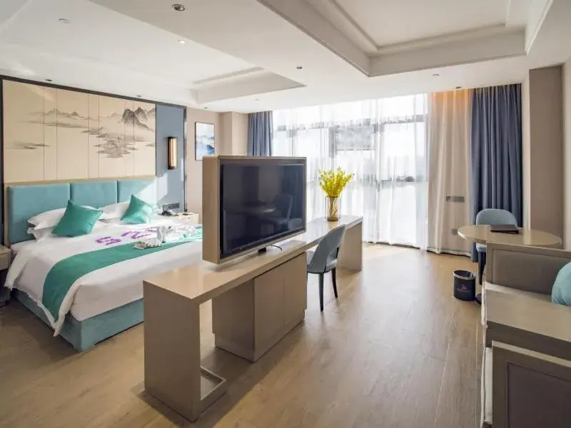 Bed in GreenTree Eastern Hotel Hainan Free Trade Port Jiangdong New District Meilan Airport Bed in GreenTree Eastern Hotel Hainan Free Trade Port Jiangdong New District Meilan Airport