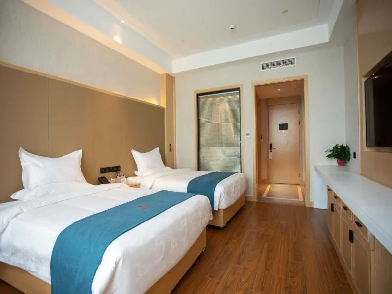 Bed in GreenTree Eastern Hotel Henan Anyang Hua County Wuzhou New Times Square