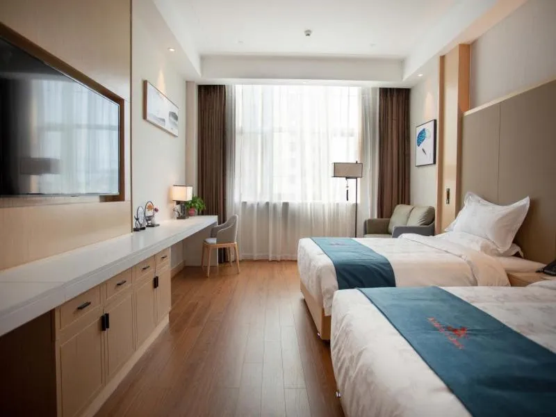 Bed in GreenTree Eastern Hotel Henan Anyang Hua County Wuzhou New Times Square