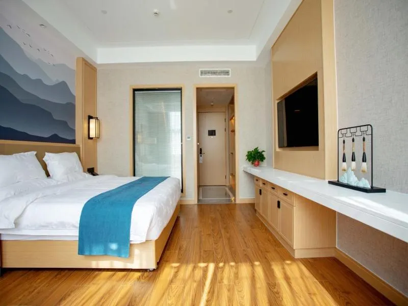 Bed in GreenTree Eastern Hotel Henan Anyang Hua County Wuzhou New Times Square