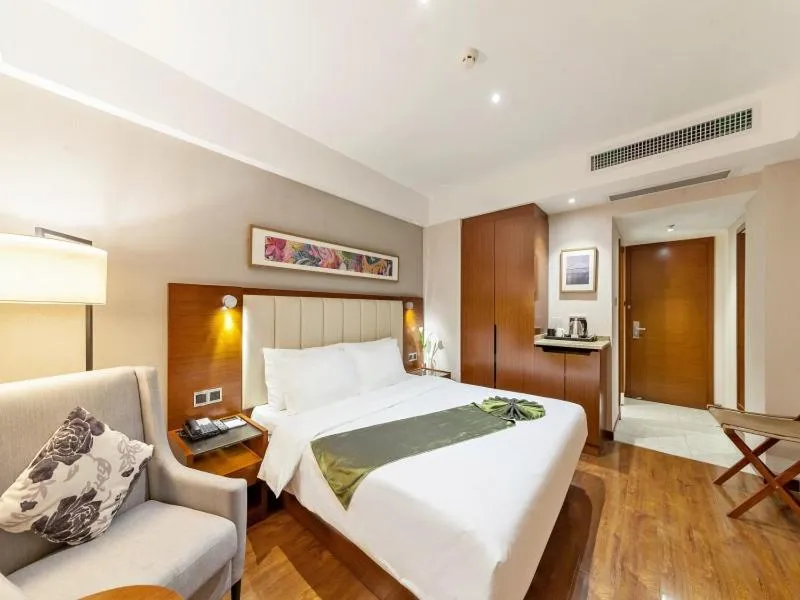 Bed in GreenTree Eastern Hotel Fujian Xiamen Railway Station Mingfa Plaza