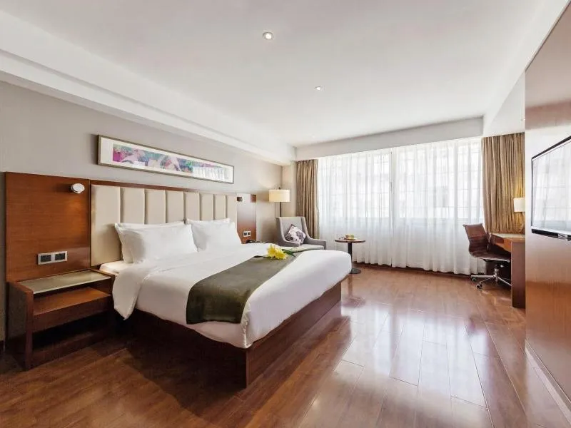 Bed in GreenTree Eastern Hotel Fujian Xiamen Railway Station Mingfa Plaza