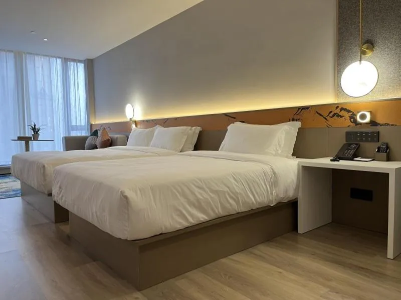 Bed in GreenTree Eastern Hotel Yiwu International Trade City