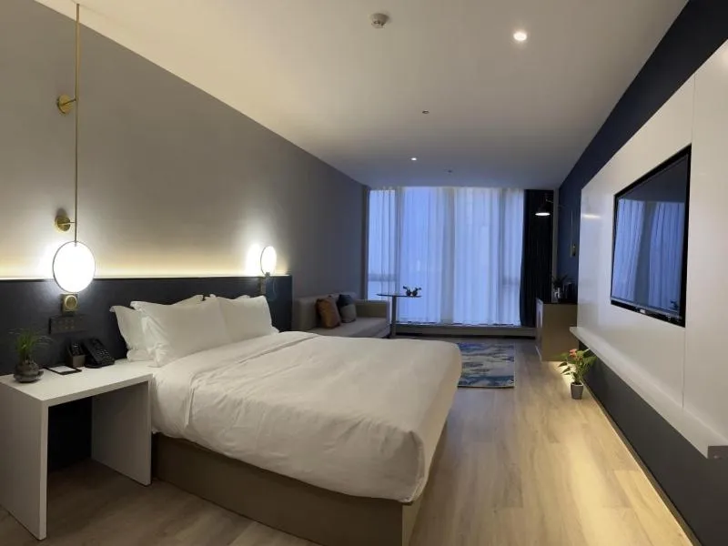 Bed in GreenTree Eastern Hotel Yiwu International Trade City