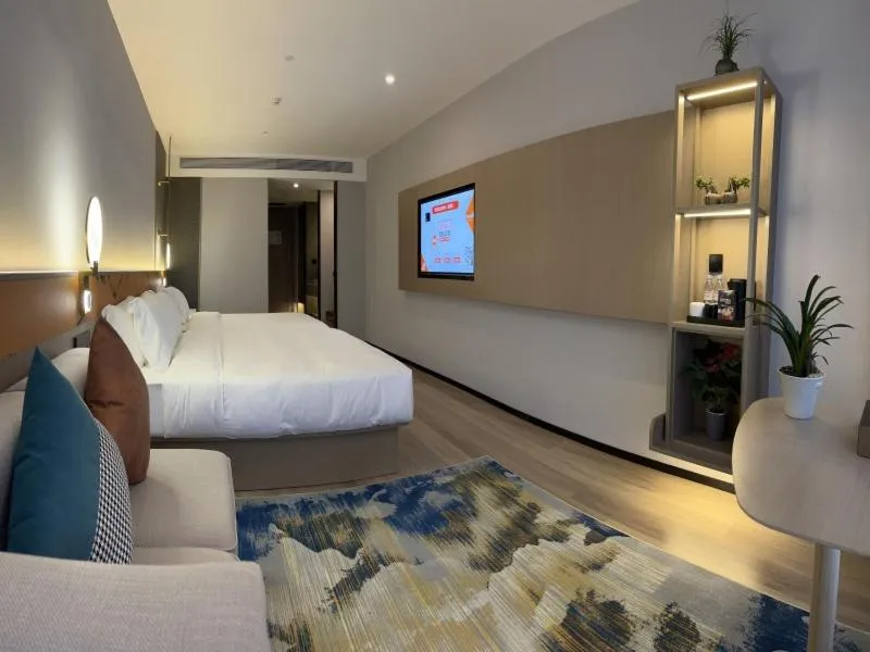 Bed in GreenTree Eastern Hotel Yiwu International Trade City