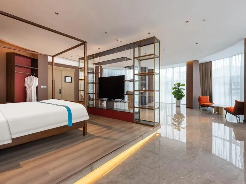 Bed in GreenTree Eastern Hotel Fuyang Jieshou Railway Station East Xinyang Road