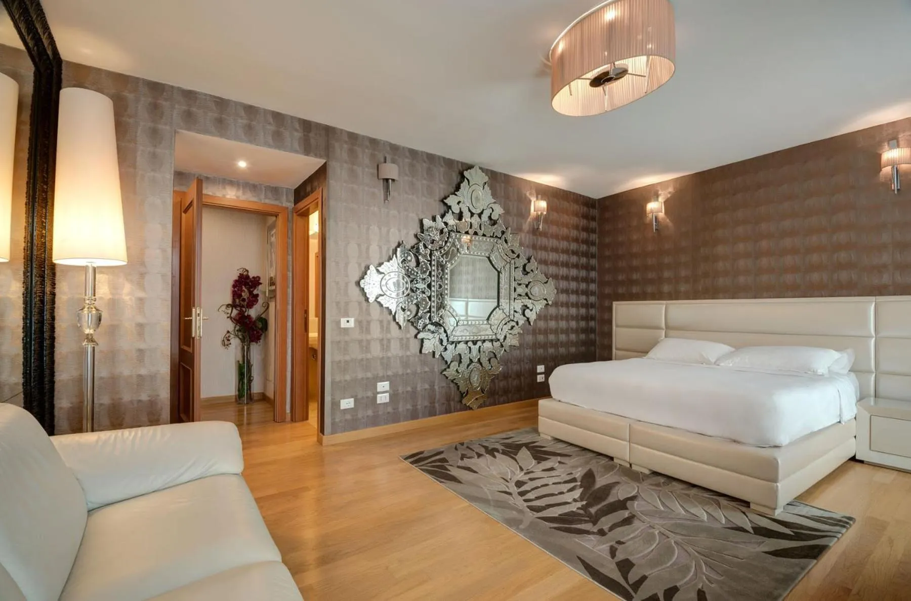 Bed in Penthouse Suite Rome - Private Suites