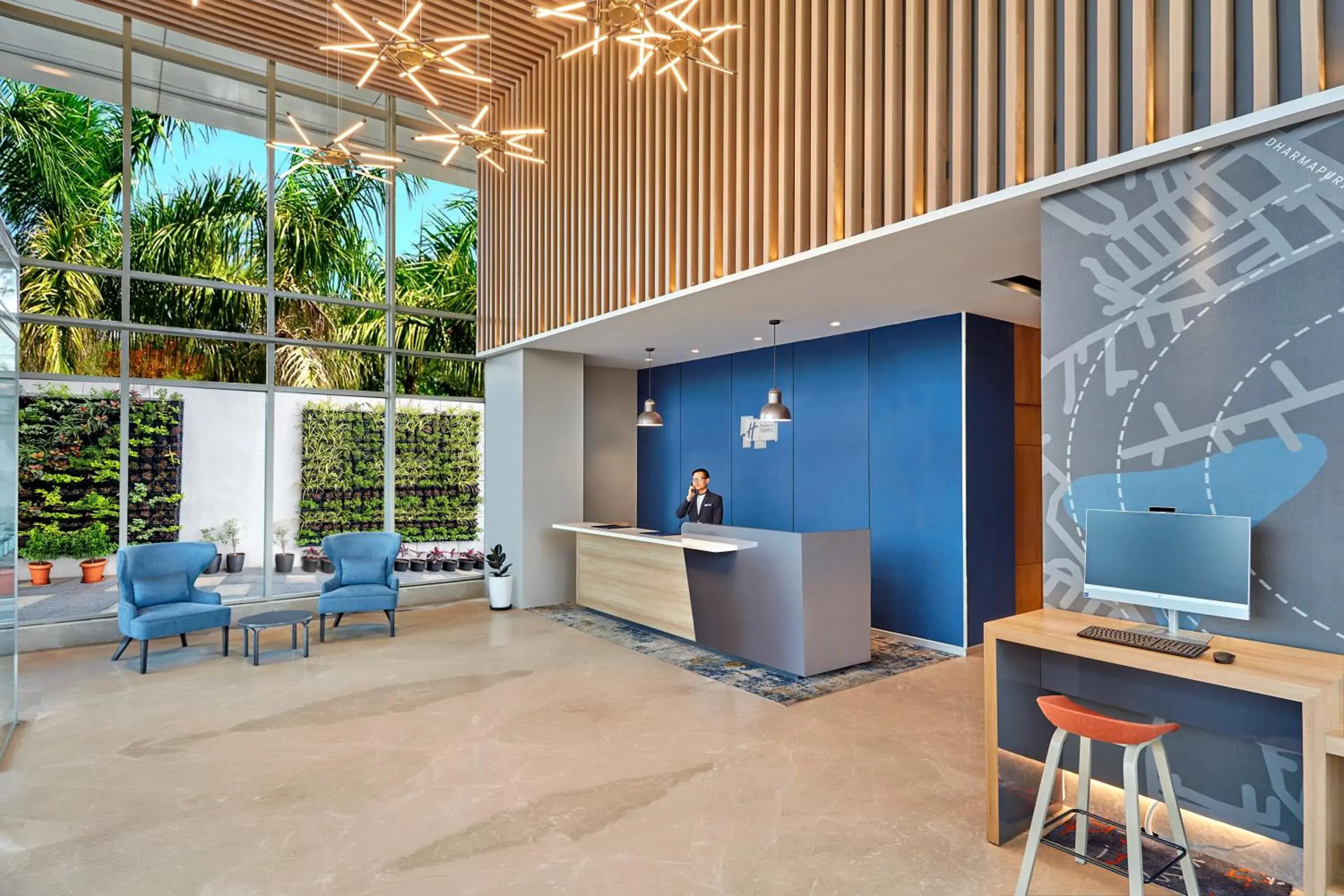 Lobby or reception in Holiday Inn Express Bengaluru Bommasandra by IHG Lobby or reception in Holiday Inn Express Bengaluru Bommasandra by IHG