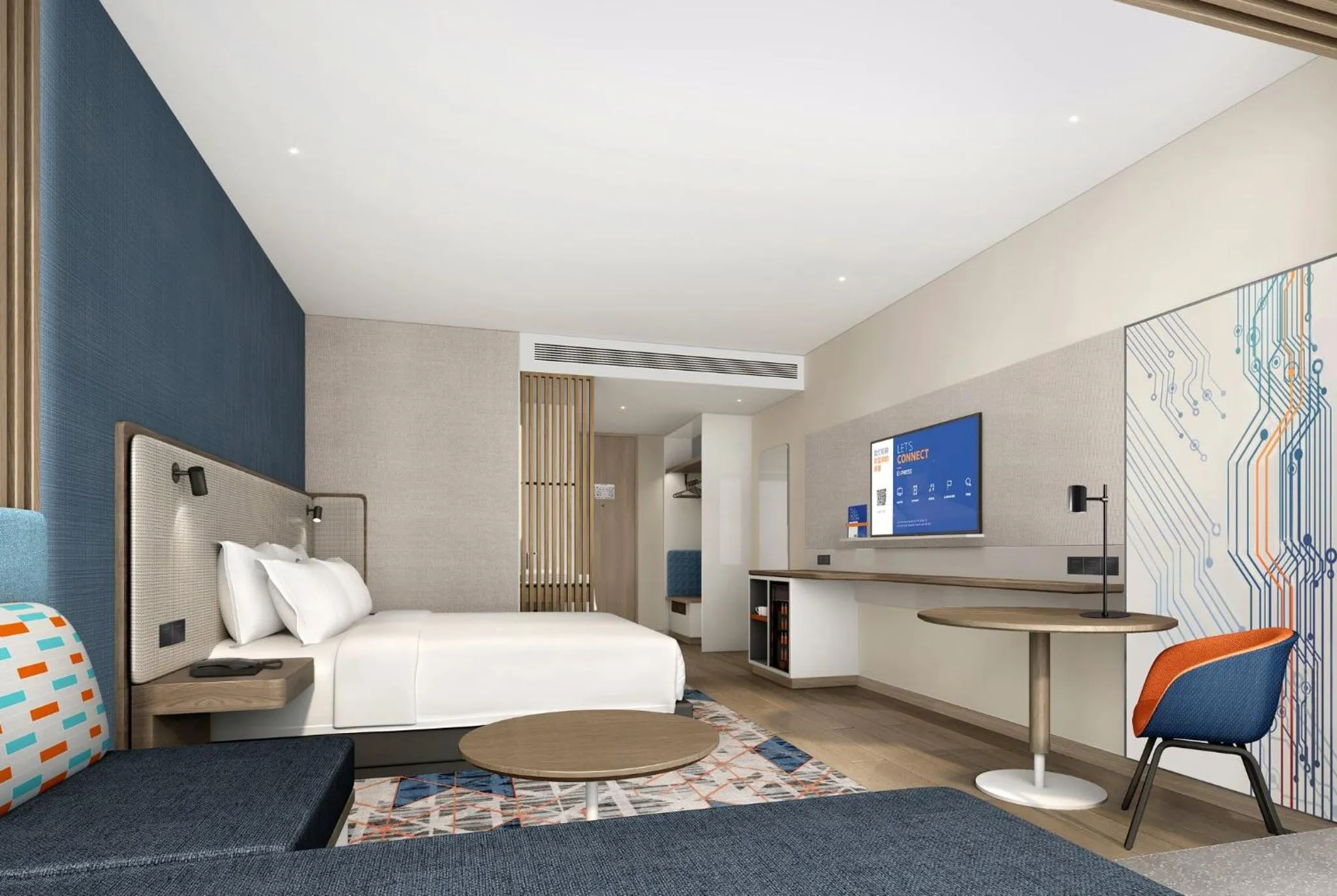 Photo of the whole room, Bed in Holiday Inn Express Shenzhen Guangming Cloud Park by IHG