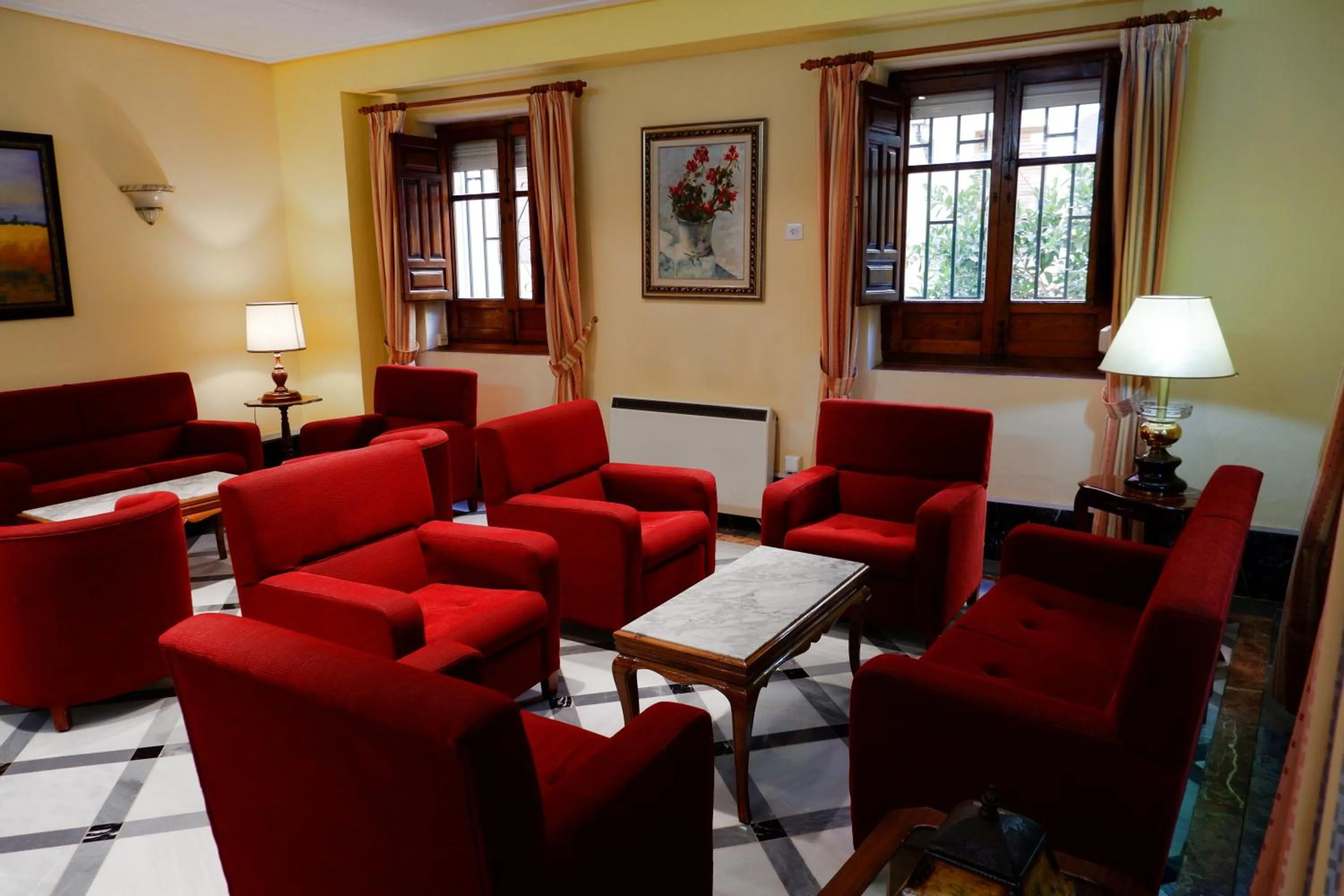 Seating area in Hotel Central