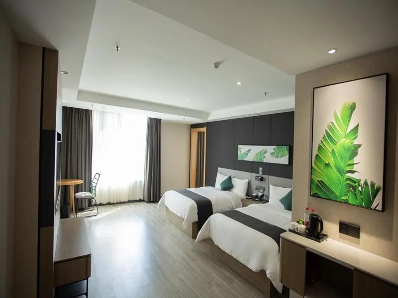 Bed in Thank Inn Plus Jiaozuo Mengzhou Sangpo Times New Town