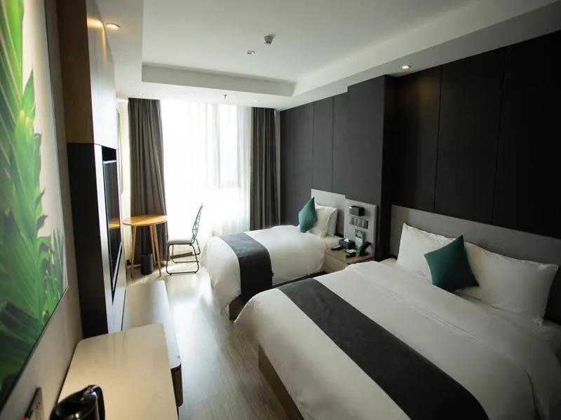 Bed in Thank Inn Plus Jiaozuo Mengzhou Sangpo Times New Town