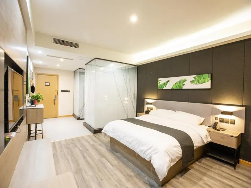 Bed in Thank Inn Plus Jining Wenshang Baoxiang Temple