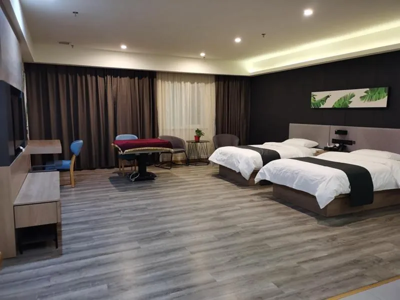 Bed in Thank Inn Plus Jining Wenshang Baoxiang Temple