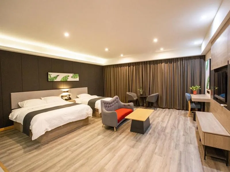 Bed in Thank Inn Plus Jining Wenshang Baoxiang Temple