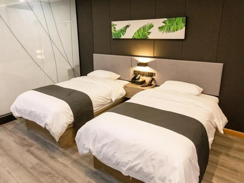 Bed in Thank Inn Plus Jining Wenshang Baoxiang Temple