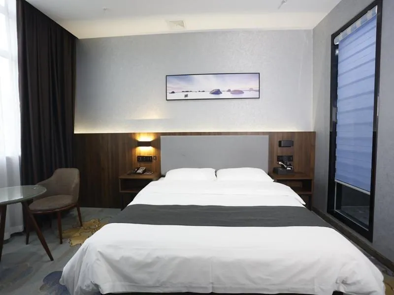 Bed in Thank Inn Plus Jining Wenshang Baoxiang Temple