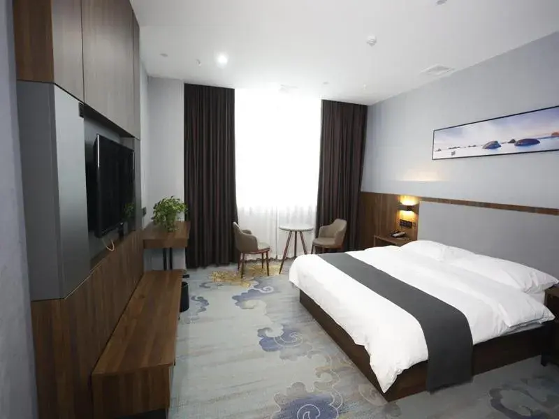 Bed in Thank Inn Plus Jining Wenshang Baoxiang Temple Bed in Thank Inn Plus Jining Wenshang Baoxiang Temple