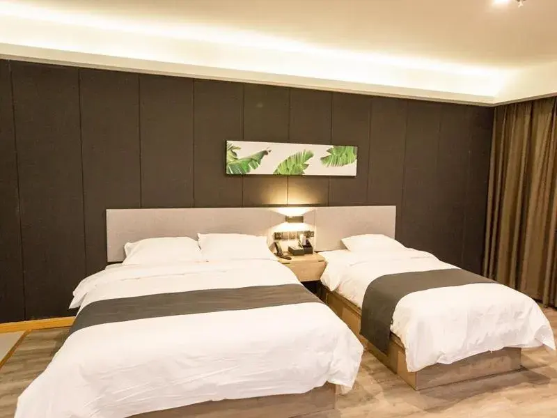 Bed in Thank Inn Plus Jining Wenshang Baoxiang Temple Bed in Thank Inn Plus Jining Wenshang Baoxiang Temple