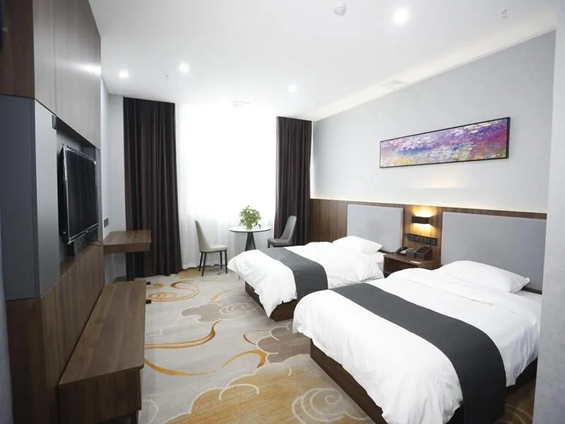 Bed in Thank Inn Plus Jining Wenshang Baoxiang Temple