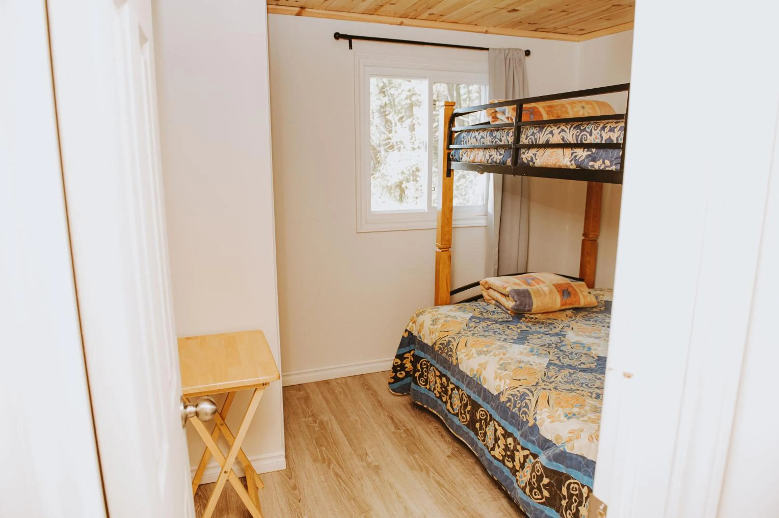 Bed in Lang Lake Resort