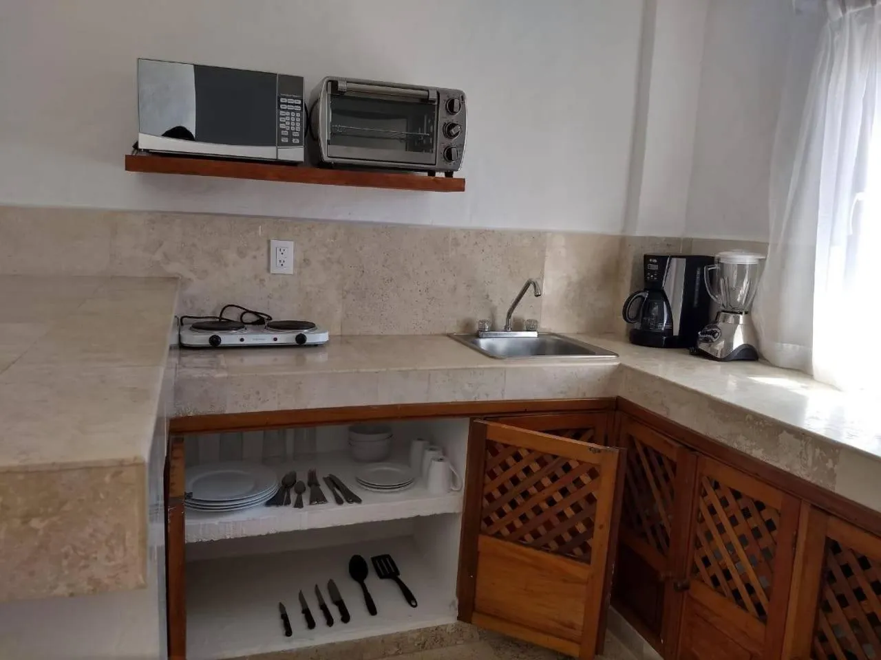 Kitchen or kitchenette in Hotel Suites Mar Elena